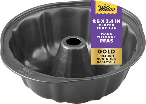 Vista 8 de Wilton Molde para pasteles de tubo acanalado redondo de acero de 9 pulgadas, antiadherente, 12 tazas, negro
