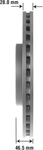 Vista 6 de Goodyear Frenos 213182GY Rotor de freno delantero con revestimiento antiox premium para Mercedes-Benz C230 07-03, C320 05-03, CLK350 09-06, SLK300