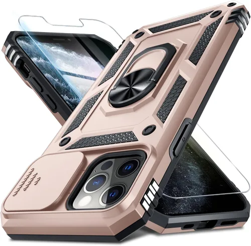 Vista 97 de Janmitta Funda para iPhone 8 Plus/7 Plus/6 Plus, Cubierta de Teléfono con Cubierta Deslizante Integrada para Lente de Cámara + Protector