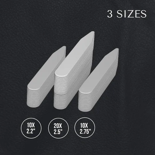 Vista 4 de Collar de metal para hombres – Juego de 40 estancias de cuello de camisa de vestir para hombres, 3 tamaños en una caja dividida por Quality Stays