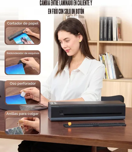 Vista 5 de Chilino Máquina laminadora de 13", máquina que lamina caliente y fría A3 9