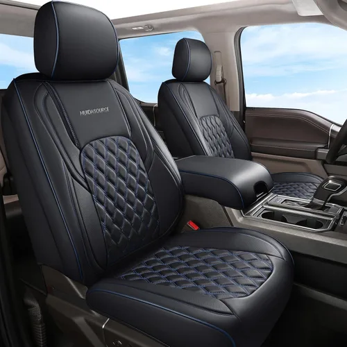 Vista 12 de Huidasource Fundas de asiento delantero para Dodge Ram 1500, 2 fundas de cojín de asiento de cuero impermeables, ajuste personalizado para Ram 1500