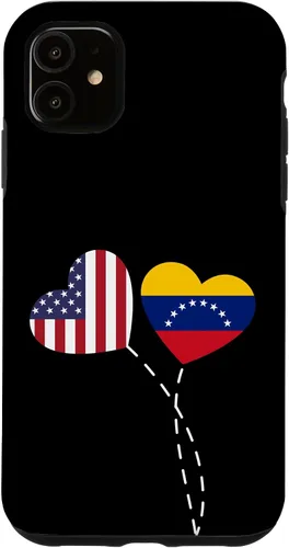 Vista 8 de Funda para iPhone 13 Pro Max Loving Venezuela USA Flag Heart Venezuelan Americans Love Case