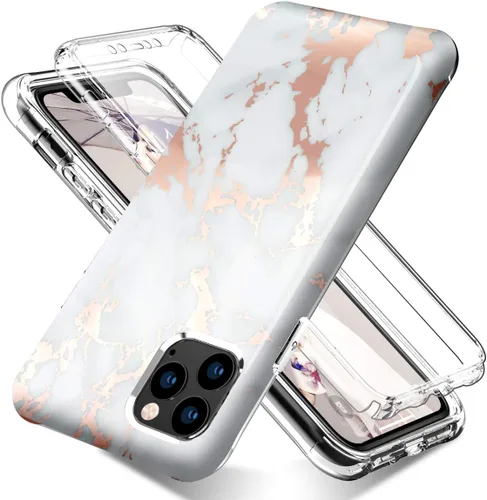 Vista 2 de BAISRKE Funda para iPhone 11 Pro Max, [Protector de pantalla integrado] Carcasa protectora de doble capa de cuerpo completo a prueba de golpes