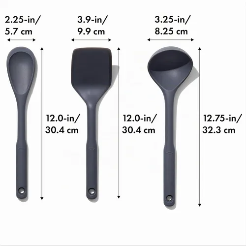 Vista 2 de OXO Good Grips – Set de utensilios de cocina, 3 piezas de silicona