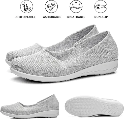 Vista 2 de hash bubbie - Zapatos bajos sin cordones y cómodos para mujer, zapatos de vestir, zapatos de tenis, zapatos de trabajo, enfermeras, zapatos