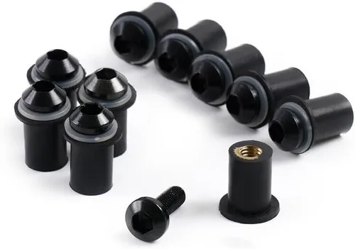 Vista 4 de Kit de tornillos de aluminio para parabrisas de motocicleta, 10 unidades, tornillos de montaje para Kawasaki Z400 Z650 Z750 Z800 Z900 Z250 / Z3