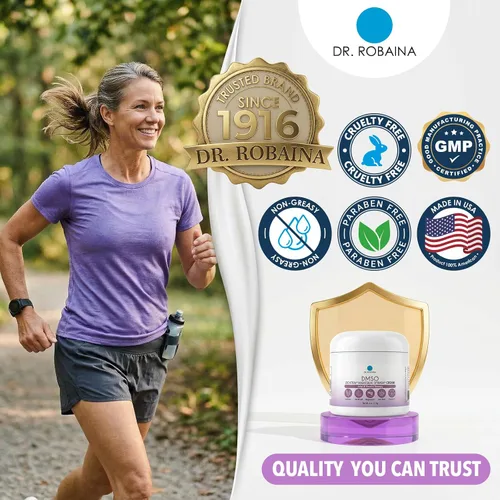 Vista 6 de Dr. Robaina Crema DMSO de lavanda - 99.9% DMSO puro grado farmacéutico Fórmula con magnesio Zechstein, árnica, aloe vera, vitamina E - 4 onzas