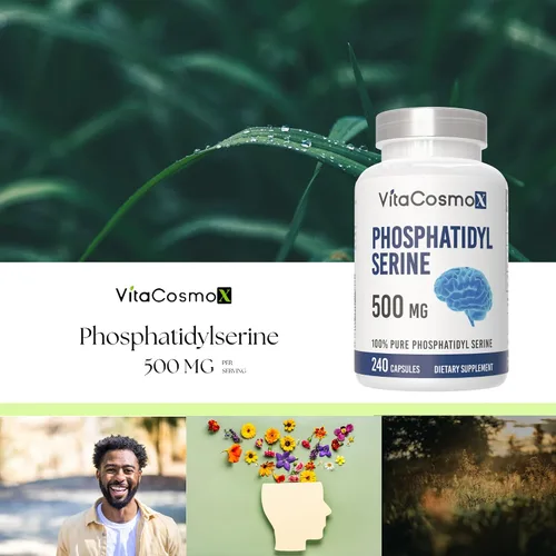 Vista 5 de Fosfatidilserina, 500 mg, 240 cápsulas vegetarianas 100% vegetarianas, sin OMG y sin gluten