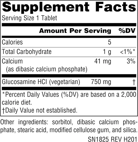 Vista 2 de Source Naturals Glucosamina Vegetariana, Promueve Articulaciones Saludables*, 750 mg - 120 Tabletas