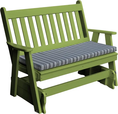 Vista 5 de Furniture Barn USA Planeador inglés tradicional polivinílico de 4 pies, azul Aruba Azul (Aruba Blue)