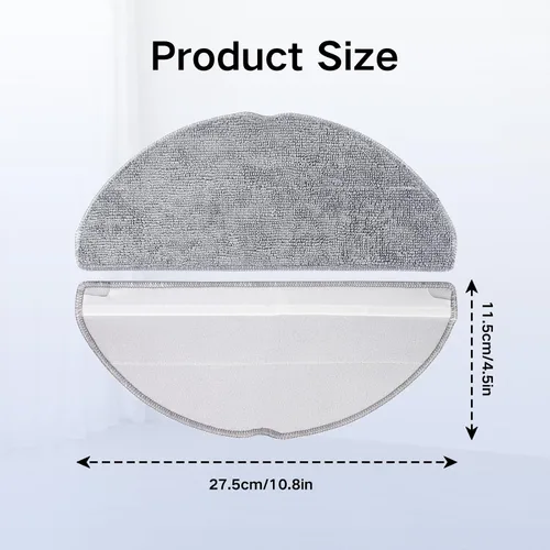 Vista 3 de Paquete de 6 almohadillas para trapeador roborock Q7 M5/M5+, Q7 L5/L5+ robot aspirador Not for Q7, Q7 MAX, Reusable Mop Cloths & Ultra Absorbent