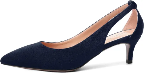 Vista 2 de Zapatos de tacón bajo para mujer, sin cordones, con puntera puntiaguda, de 2.0 in