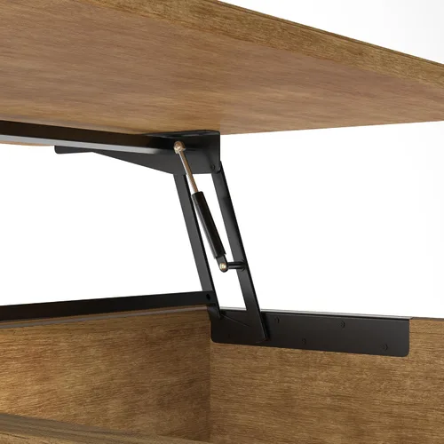 Vista 9 de Mesa auxiliar cuadrada de 31.52 pulgadas con almacenamiento, ratán natural y cuerda de cáñamo, función ajustable, mesa central vintage de granja