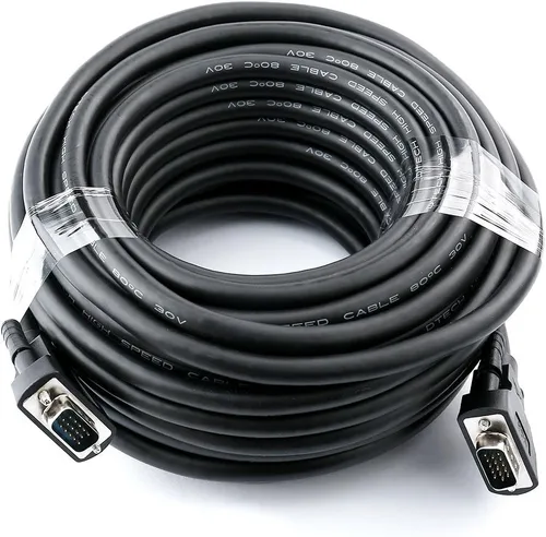 Vista 7 de DTECH Cable VGA a VGA de 5 pies para proyector de monitor de computadora 1080p de alta resolución (4.9 ft)