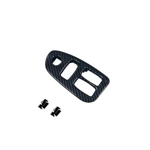 Vista 2 de 1 par de paneles de interruptor de ventana de fibra de carbono con clips compatibles con Chevy Camaro 1993-2002