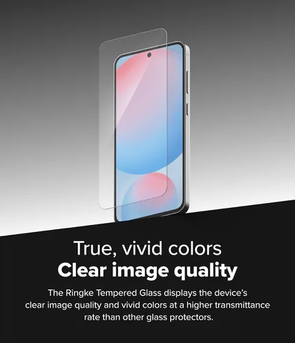 Vista 7 de Ringke Vidrio templado Easy Slide [súper fácil de instalar] compatible con Samsung Galaxy S24 FE, protector de pantalla, compatible con fundas
