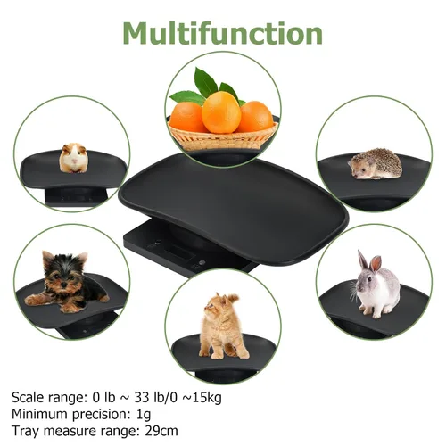 Vista 7 de Báscula digital para animales pequeños para pesar con cinta métrica, báscula para cachorros al nacer, pesa tu gatito, conejo con alta precisión