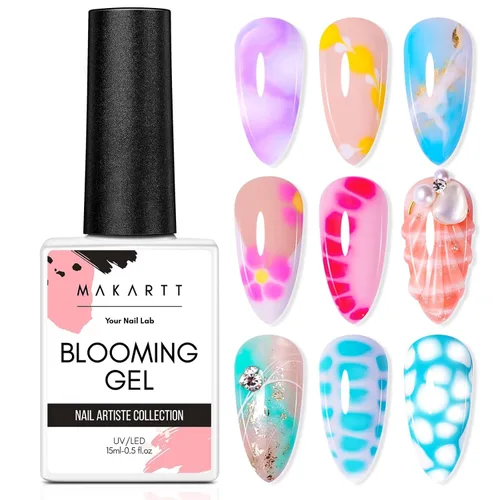 Vista 8 de Makartt - Esmalte de uñas en gel blanco de 15ml, gel Soak Off Blanc para luz UV LED, arte de uñas DIY, diseños de manicura, uso en salón y en casa