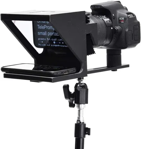Vista 7 de El teleprompter personal compacto original para producción de video. No requiere estudio. Perfecto para réflex digital, cámaras web y cámaras