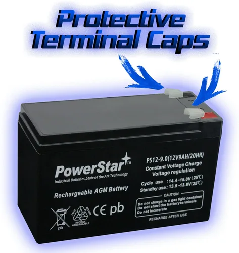 Vista 2 de PowerStar Reemplazo Power-Sonic PS-1290 Batería recargable SLA de 12 voltios 9 amperios hora (terminales F2)