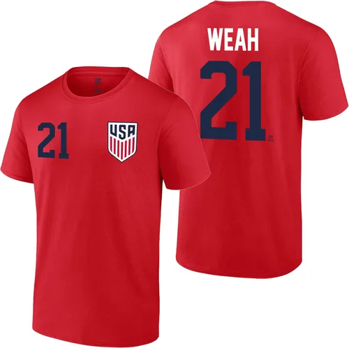 Vista 18 de Icon Sports Offical Licensed U.S. Soccer Federation USMNT Player Name and Number T-Shirt Gio Reyna Armada Escudo