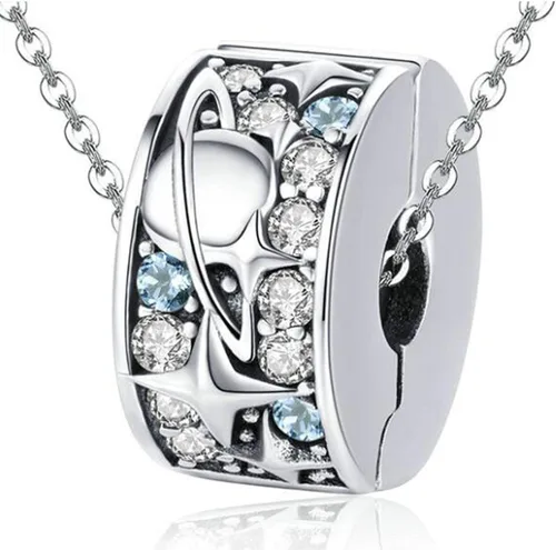 Vista 4 de Eternalll Jewellery Abalorio espaciador original con clip para pulseras de plata de ley con clip, para pulseras de mujer