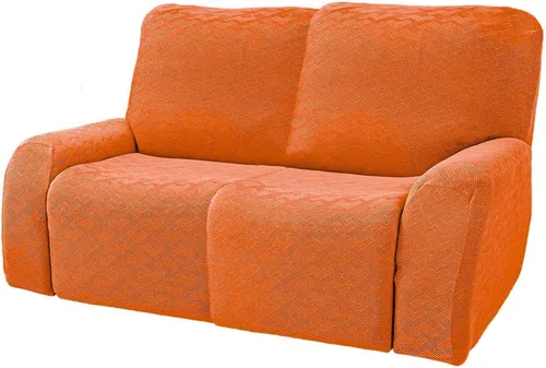 Vista 10 de vctops Fundas elásticas para sofá reclinable de 8 piezas, fundas de jacquard grande para sofá reclinable de 3 asientos, protector suave Blanco