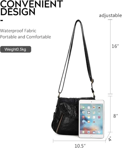 Vista 2 de Angel Barcelo Bolso cruzado y bolsos cruzados para mujer bolso de cuero ultra suave bolso de hombro para niña