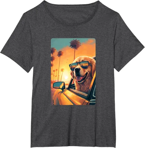 Vista 33 de Golden Retriever - Camiseta divertida de Golden Retriever con lentes, Negro