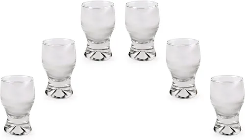 Vista 3 de Circleware Base pesada, para fiestas, entretenimiento en el hogar, comedor, juego de 6, 1.7 onzas, transparente, edición limitada, whisky