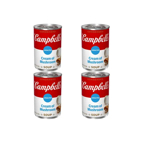 Vista 9 de Campbell's Crema de sodio condensada con 25% menos de sopa de hongos, lata de 10.5 onzas