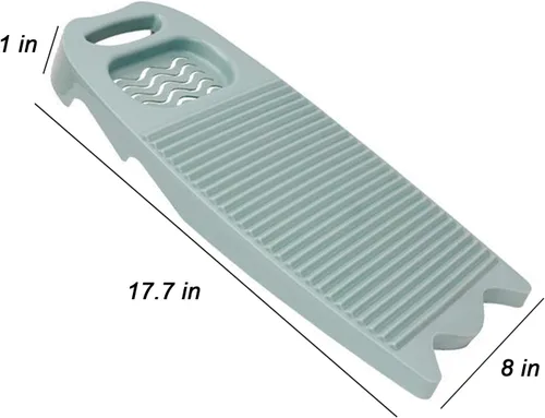 Vista 7 de Tabla de lavado de ropa de plástico, tabla de lavado de manos para el hogar con soporte para jabón, herramienta portátil para lavar las manos Azul