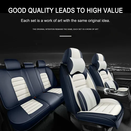 Vista 11 de 5 fundas de asiento para Chevy Aveo 2005-2023, fundas de asiento de automóvil de cuero, impermeables, antideslizantes, suaves, cómodas fundas