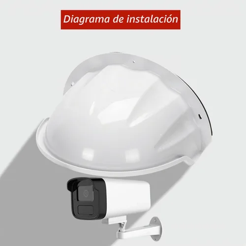 Vista 3 de Cubierta de sombra de lluvia para exteriores, cámara de seguridad CCTV, techo protector superior para cámara de vigilancia CCTV, compatible