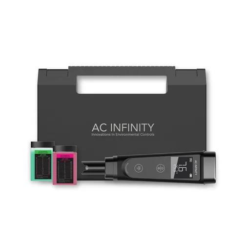 Vista 8 de AC Infinity Kit de Medidor Hidropónico PRO, Lápiz Digital de pH de Alta Precisión con Precisión de pH ±0.01 y Sonda Intercambiable, Medidor Todo