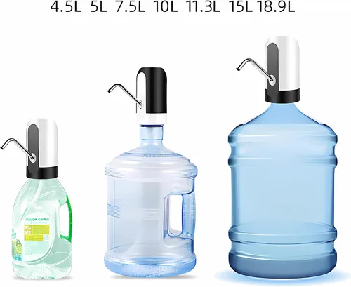 Vista 2 de Dispensador de agua para botella de 5 galones, dispensador de agua inalámbrico USB para niños, dispensador de agua portátil de 5 galones