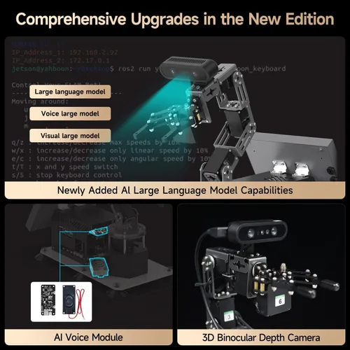 Vista 4 de Yahboom 6DOF Robotic Arm for RaspberryPi 5 ROS2 AI Vision Ver Without Pi5