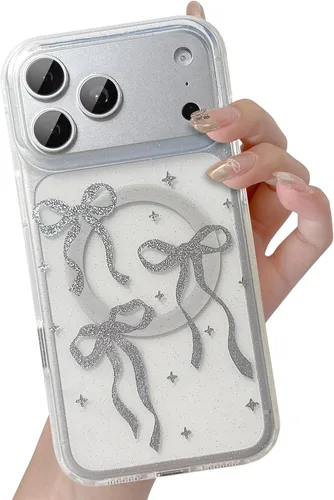 Vista 35 de UEEBAI - Funda magnética para iPhone 11, diseño de lazo, compatible con MagSafe, funda transparente delgada inalámbrica, antiamarilleo, a prueba