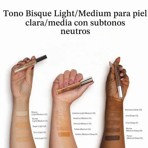 Vista 7 de Neutrogena Corrector de crema iluminadora radiante de piel saludable con péptidos y vitamina E antioxidante, crema correctora perfeccionadora