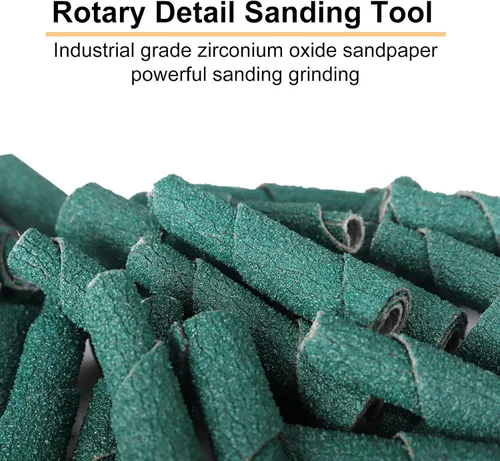 Vista 8 de 19 rollos de cartucho abrasivo de papel de arena de 1-1/2 pulgadas, vástago de 1/8 pulgadas, disco de lijado rotativo Dremel, lijadoras de tambor
