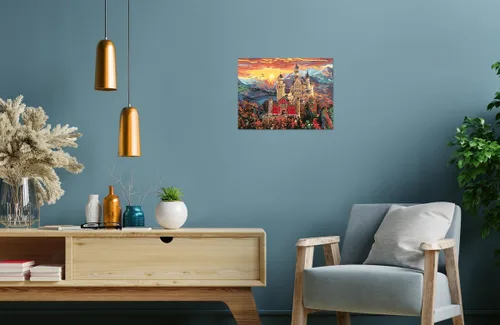 Vista 5 de Ravensburger CreArt Fairytale Castle - Kit de pintura por números para adultos, pintura de artes y manualidades para edades de 14 años en adelante