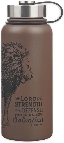 Vista 12 de Christian Art Gifts Botella de Agua Grande de Acero Inoxidable de Doble Pared Sellada al Vacío Aislada para Mujeres, Hombres y Graduados: I Know the