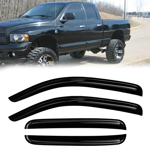 Vista 12 de Protectores de lluvia de ventana para Ford F150 SuperCab 2004-2014 2 piezas deflector de ventana para 09-14 F-150 con 2 puertas delanteras