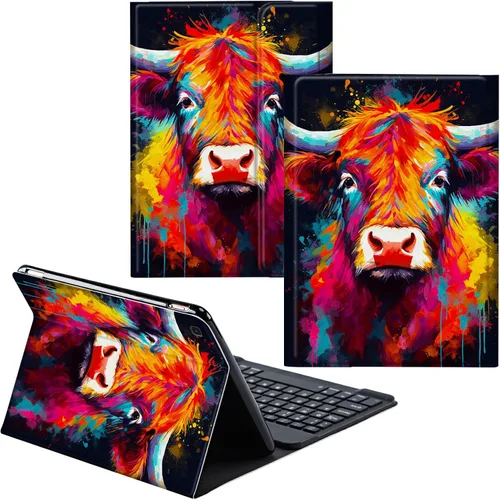 Vista 98 de Funda para Samsung Galaxy Tab S6 Lite 2022/2020 Teclado Inalámbrico Desmontable y Cubierta De Soporte De Cuero PU Funda Protectora Para Samsung