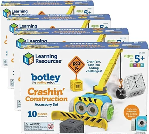 Vista 8 de Learning Resources Botley Crashin' - Juego de accesorios de construcción (botella no incluida), 10 piezas, codificación para niños de 5 años