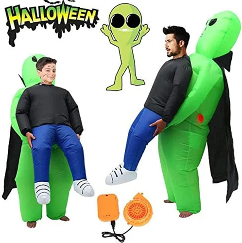 Vista 3 de Inflatable Alien Costume for Adult Halloween Costume Alien Blow Up Fantasy Costume Blow up Costume