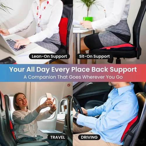 Vista 7 de Vitalizador de espalda – Soporte lumbar de coche para asiento de conducción – Almohada de coche para asiento de conducción – Soporte lumbar