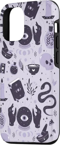 Vista 2 de Funda para iPhone 14 Witch's Essentials Pattern Witchy Design Halloween