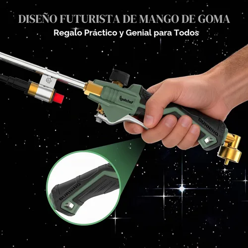 Vista 8 de Propane Torch Weed Burner with Hose, One-Touch Max Fire for Weeds Green